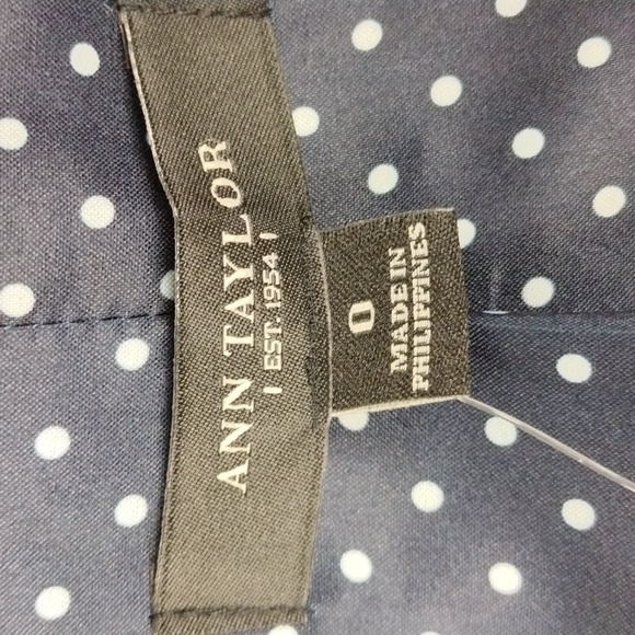 Ann Taylor Blue One Notched Collar Hook Front Long Sleeve Peplum Blazer Jacket - Picture 6 of 16